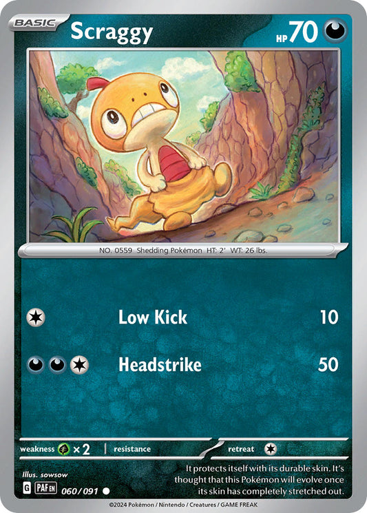 (060/091) Pokemon TCG Paldean Fates Single: Scraggy   Common