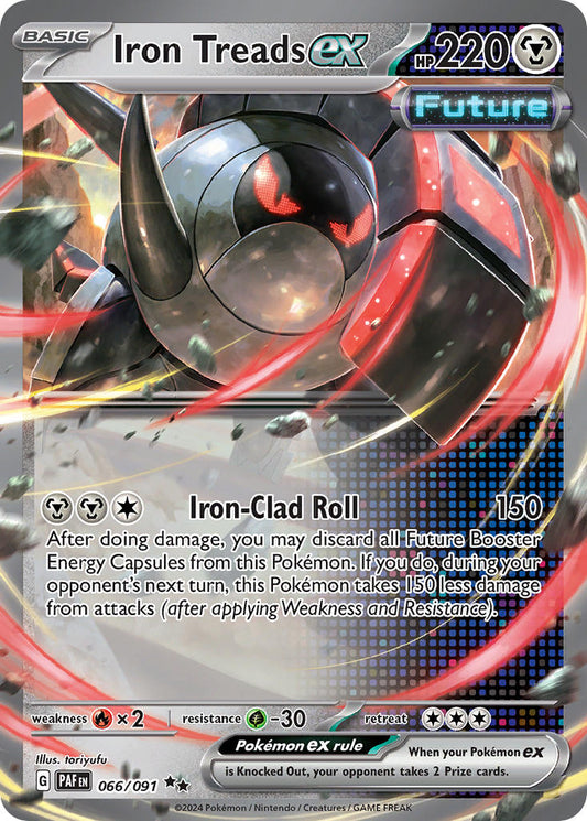 (066/091) Pokemon TCG Paldean Fates Single: Iron Treads ex   Double Rare