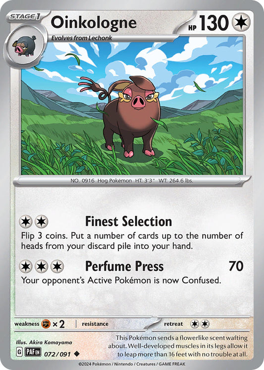 (072/091) Pokemon TCG Paldean Fates Single: Oinkologne   Uncommon