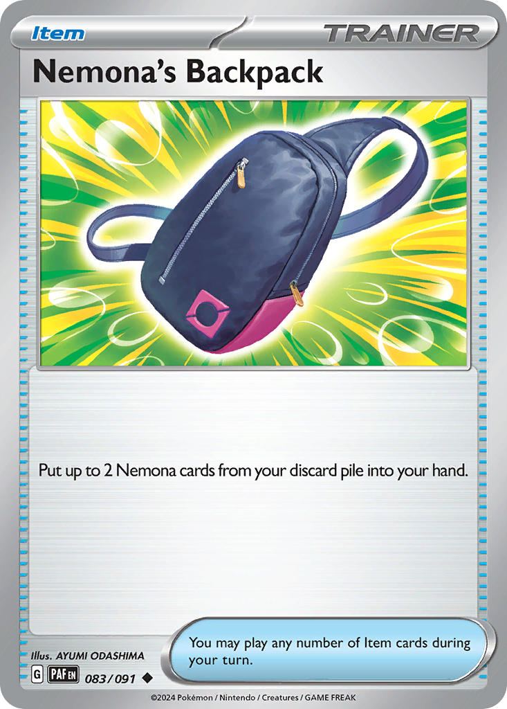 (083/091) Pokemon TCG Paldean Fates Single: Nemona's Backpack  Uncommon