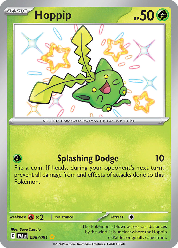 (096/091) Pokemon TCG Paldean Fates Single: Hoppip   Shiny Rare