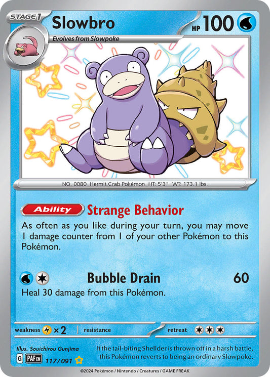 (117/091) Pokemon TCG Paldean Fates Single: Slowbro   Shiny Rare