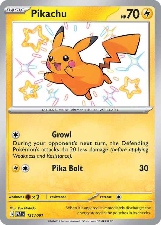 (131/091) Pokemon TCG Paldean Fates Single: Pikachu   Shiny Rare