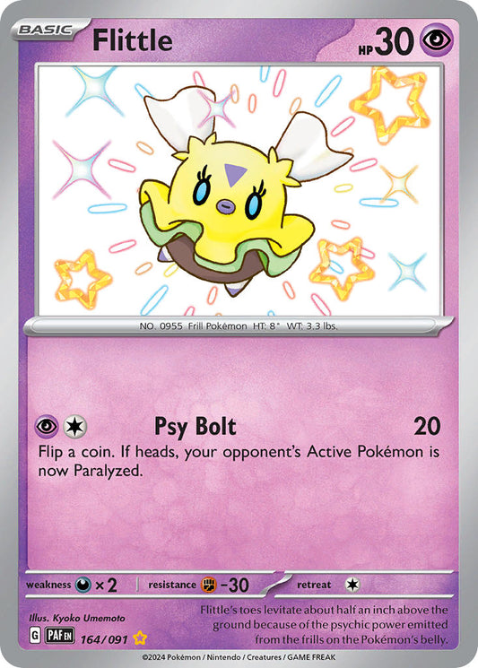 (164/091) Pokemon TCG Paldean Fates Single: Flittle   Shiny Rare