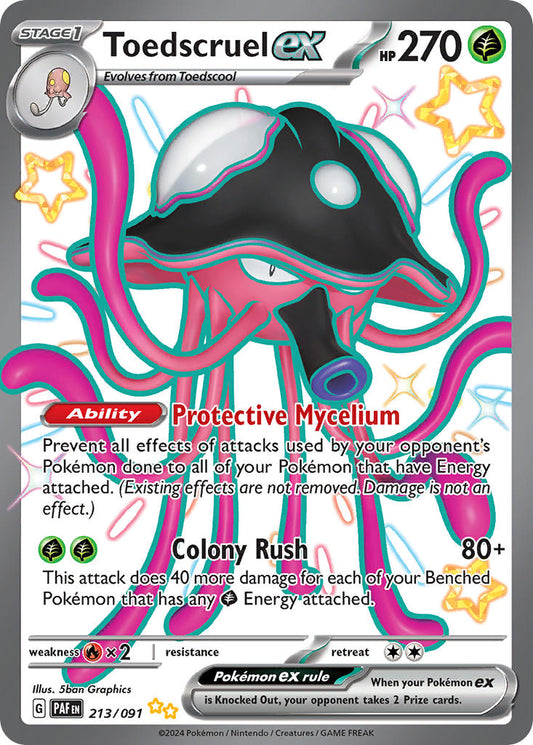 (213/091) Pokemon TCG Paldean Fates Single: Toedscruel ex   Shiny Ultra Rare
