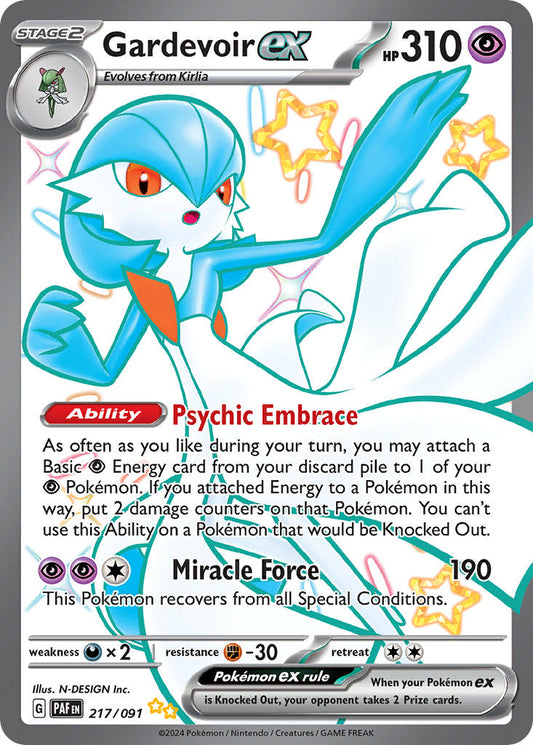 (217/091) Pokemon TCG Paldean Fates Single: Gardevoir ex   Shiny Ultra Rare