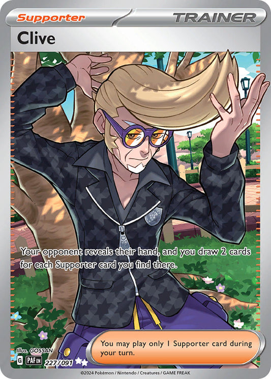 (227/091) Pokemon TCG Paldean Fates Single: Clive  Ultra Rare