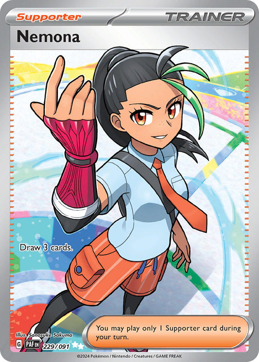 (229/091) Pokemon TCG Paldean Fates Single: Nemona  Ultra Rare
