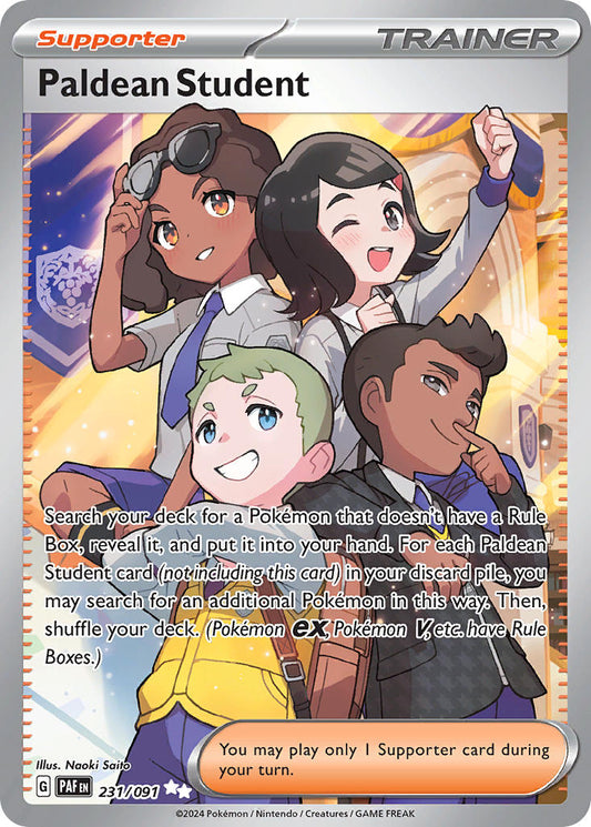 (231/091) Pokemon TCG Paldean Fates Single: Paldean Student  Ultra Rare