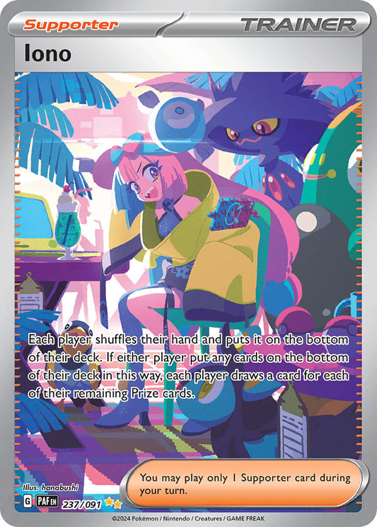 (237/091) Pokemon TCG Paldean Fates Single: Iono  Special Illustration Rare