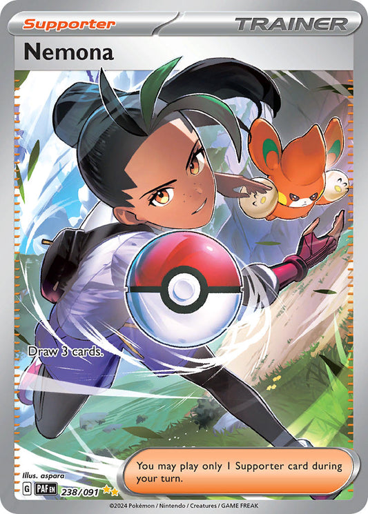 (238/091) Pokemon TCG Paldean Fates Single: Nemona  Special Illustration Rare