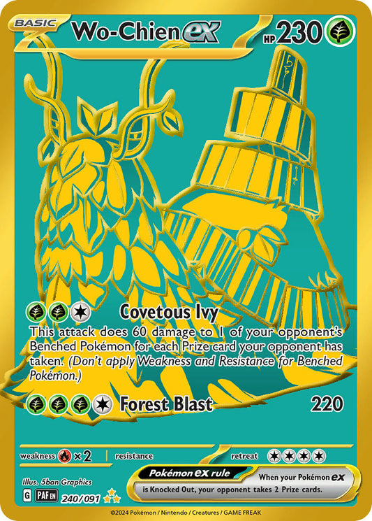(240/091) Pokemon TCG Paldean Fates Single: Wo-Chien ex   Secret Rare