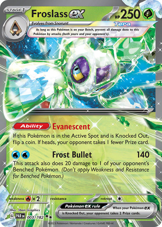 (003/182) Pokemon TCG Paradox Rift Single: Froslass ex   Double Rare