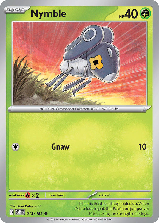 (013/182) Pokemon TCG Paradox Rift Single: Nymble   Common