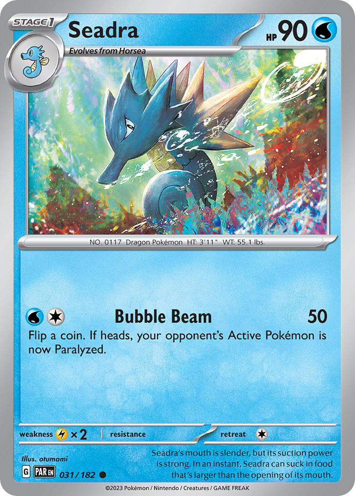 (031/182) Pokemon TCG Paradox Rift Single: Seadra   Common