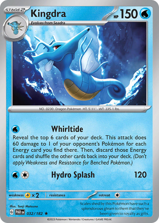 (032/182) Pokemon TCG Paradox Rift Single: Kingdra  Reverse Holo Rare