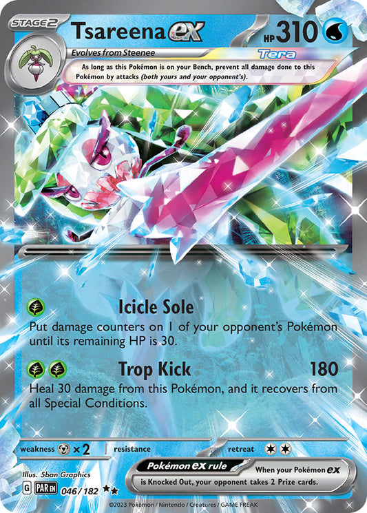(046/182) Pokemon TCG Paradox Rift Single: Tsareena ex   Double Rare