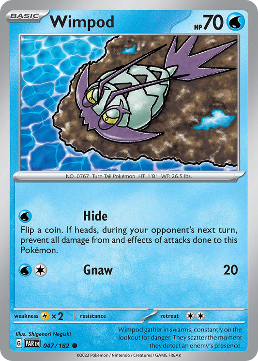(047/182) Pokemon TCG Paradox Rift Single: Wimpod   Common