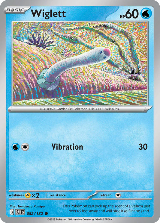 (052/182) Pokemon TCG Paradox Rift Single: Wiglett   Common