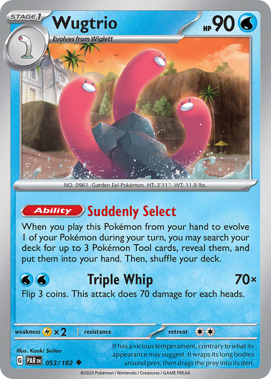(053/182) Pokemon TCG Paradox Rift Single: Wugtrio   Uncommon