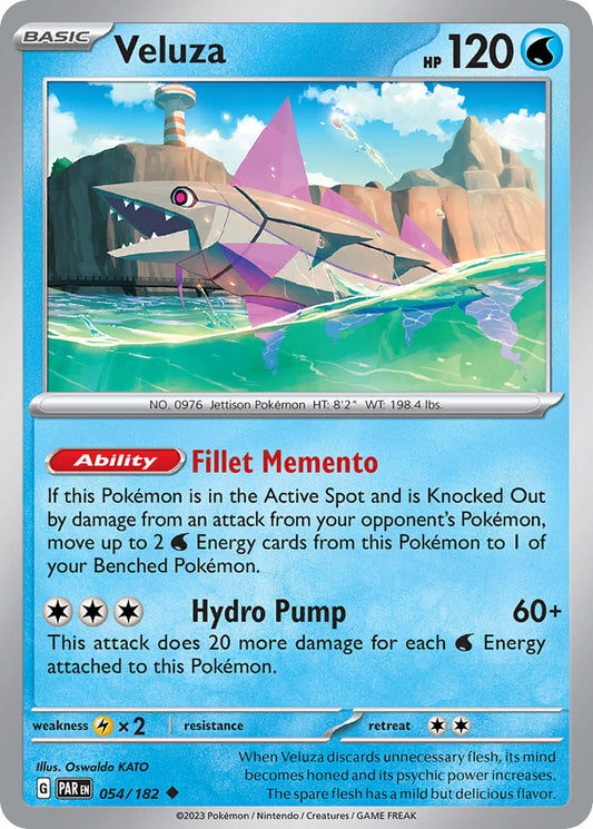 (054/182) Pokemon TCG Paradox Rift Single: Veluza  Reverse Holo Uncommon