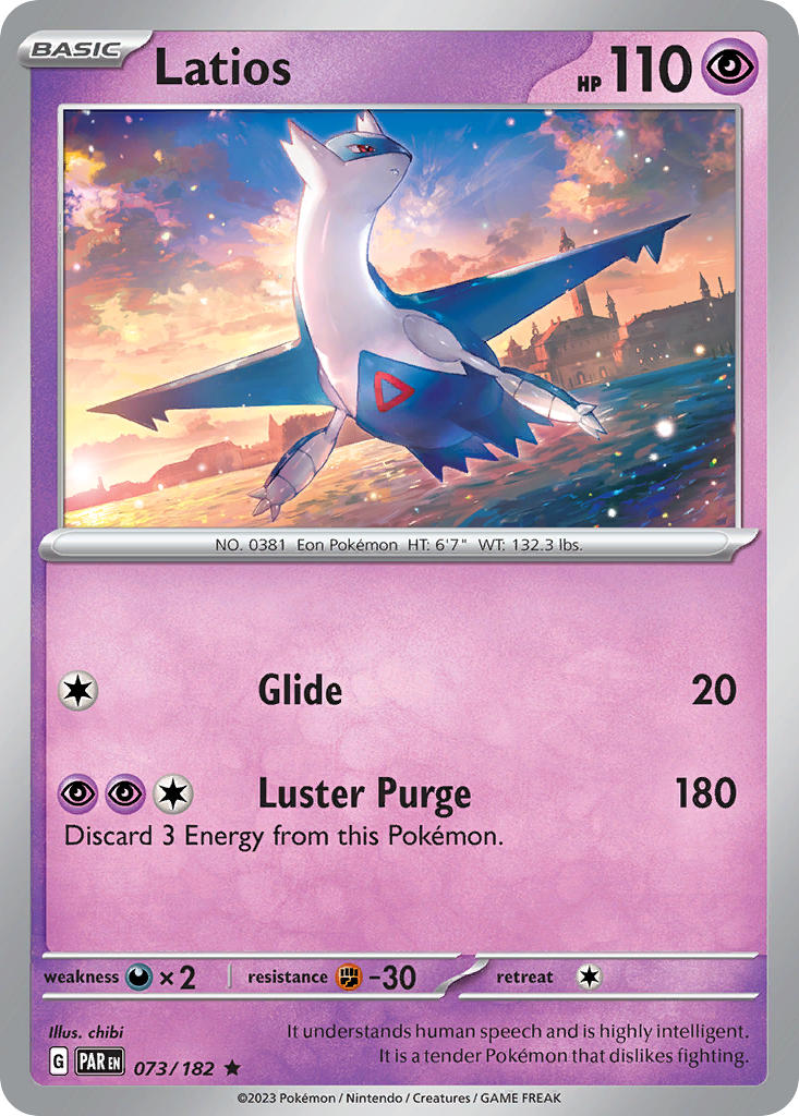 (073/182) Pokemon TCG Paradox Rift Single: Latios   Rare