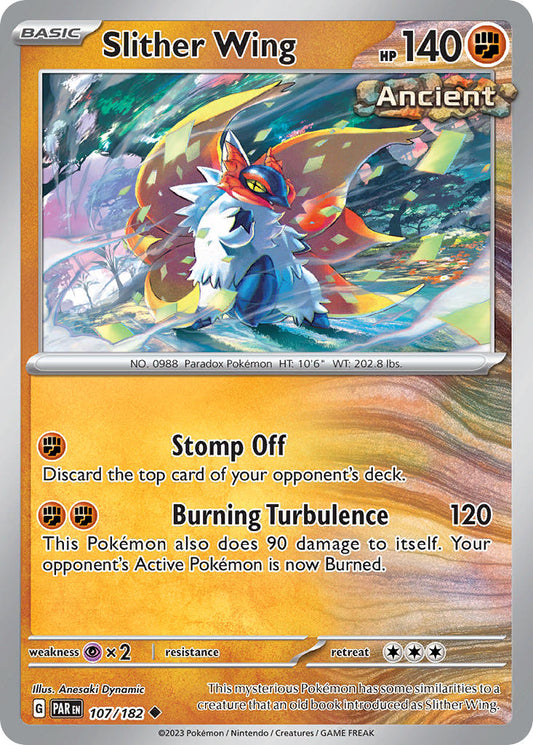 (107/182) Pokemon TCG Paradox Rift Single: Slither Wing   Uncommon