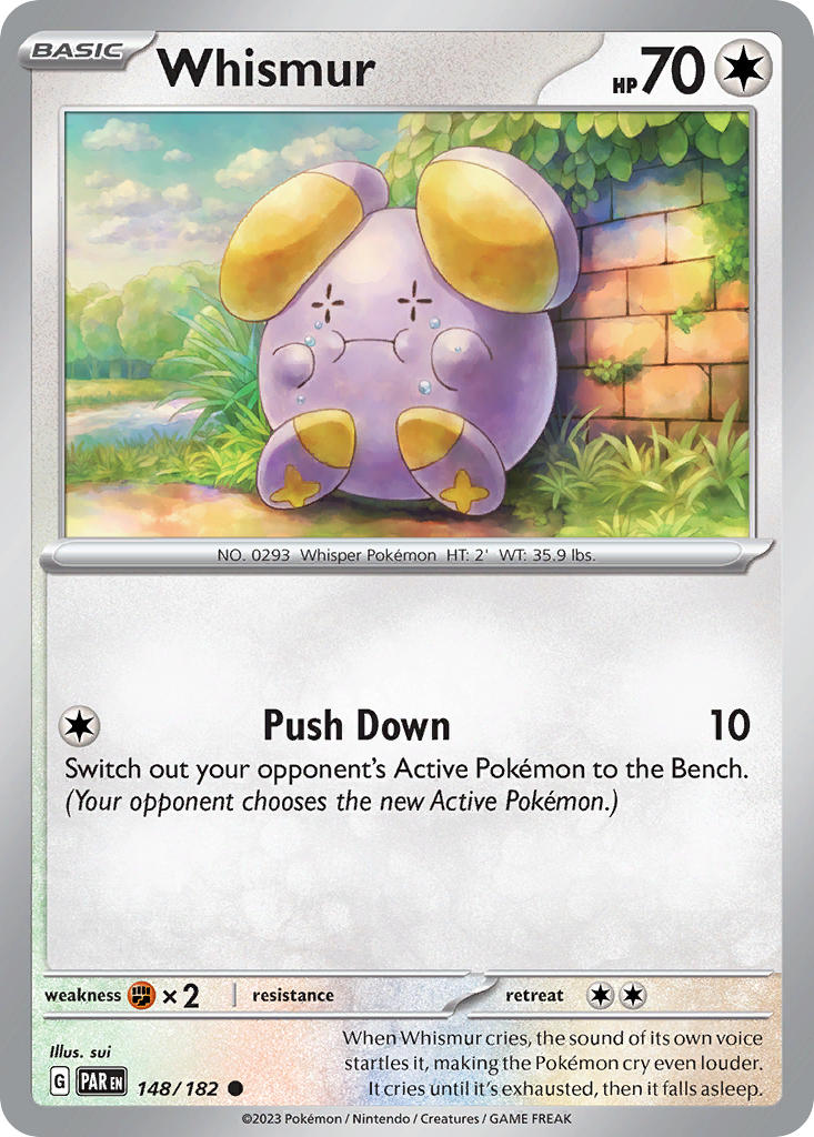 (148/182) Pokemon TCG Paradox Rift Single: Whismur   Common