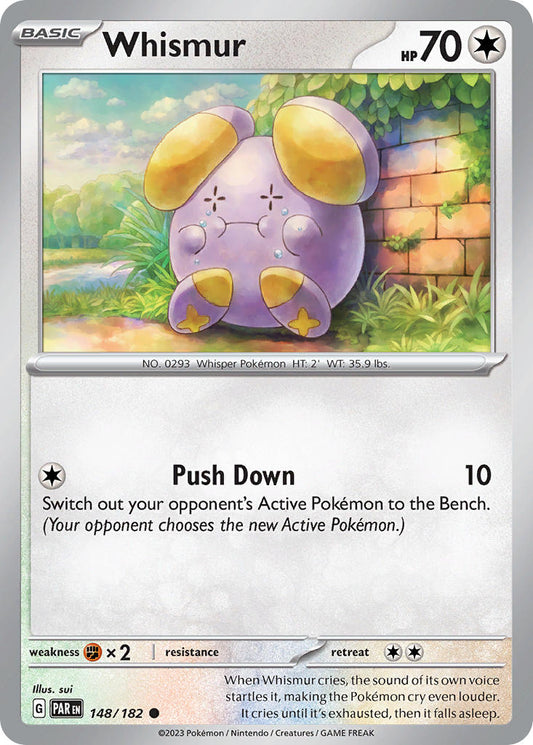 (148/182) Pokemon TCG Paradox Rift Single: Whismur   Common