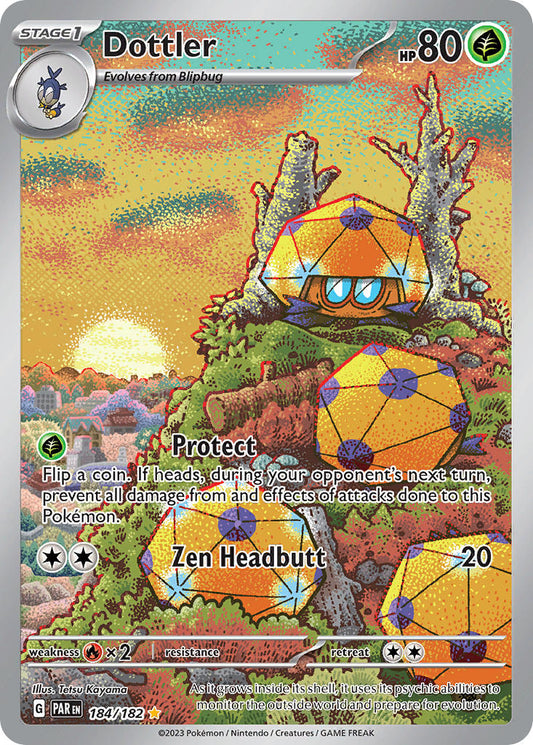 (184/182) Pokemon TCG Paradox Rift Single: Dottler   Illustration Rare