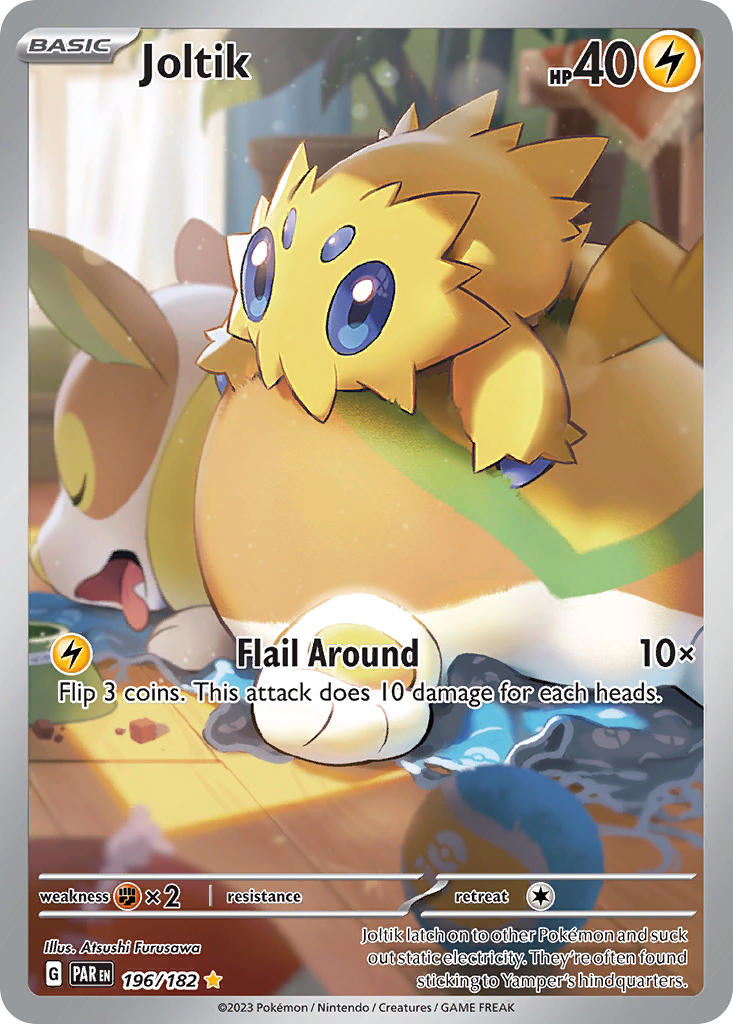 (196/182) Pokemon TCG Paradox Rift Single: Joltik   Illustration Rare