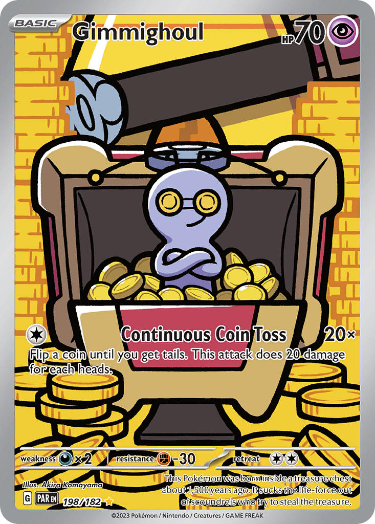 (198/182) Pokemon TCG Paradox Rift Single: Gimmighoul   Illustration Rare