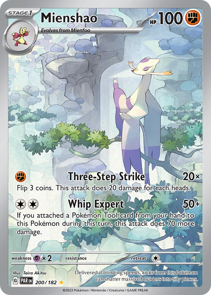 (200/182) Pokemon TCG Paradox Rift Single: Mienshao   Illustration Rare