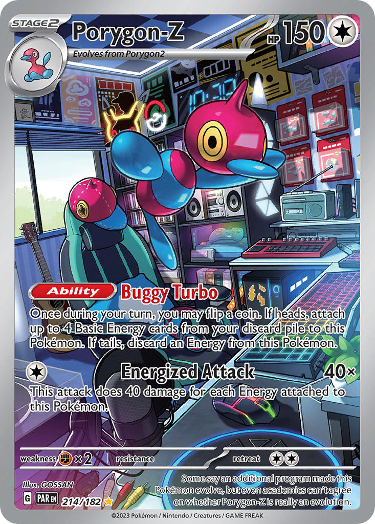 (214/182) Pokemon TCG Paradox Rift Single: Porygon-Z   Illustration Rare