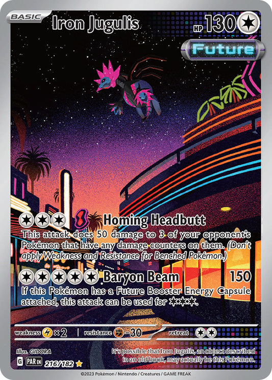 (216/182) Pokemon TCG Paradox Rift Single: Iron Jugulis   Illustration Rare