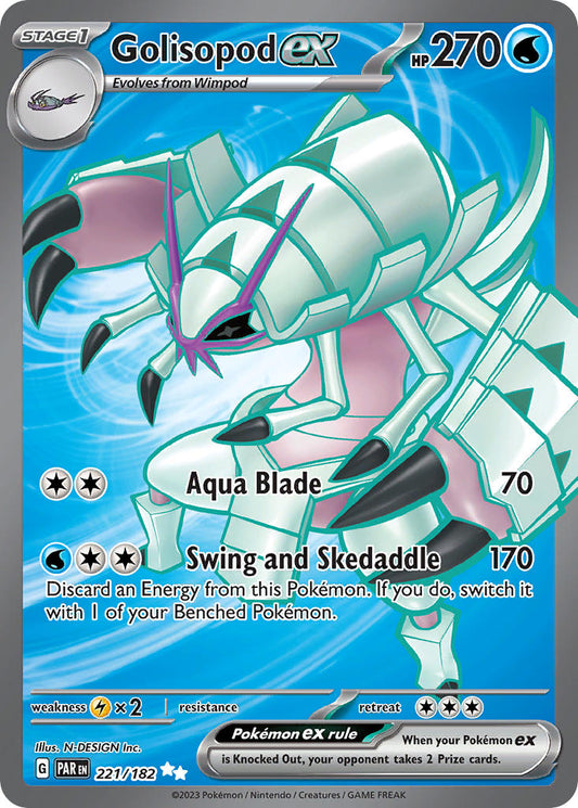 (221/182) Pokemon TCG Paradox Rift Single: Golisopod ex   Ultra Rare