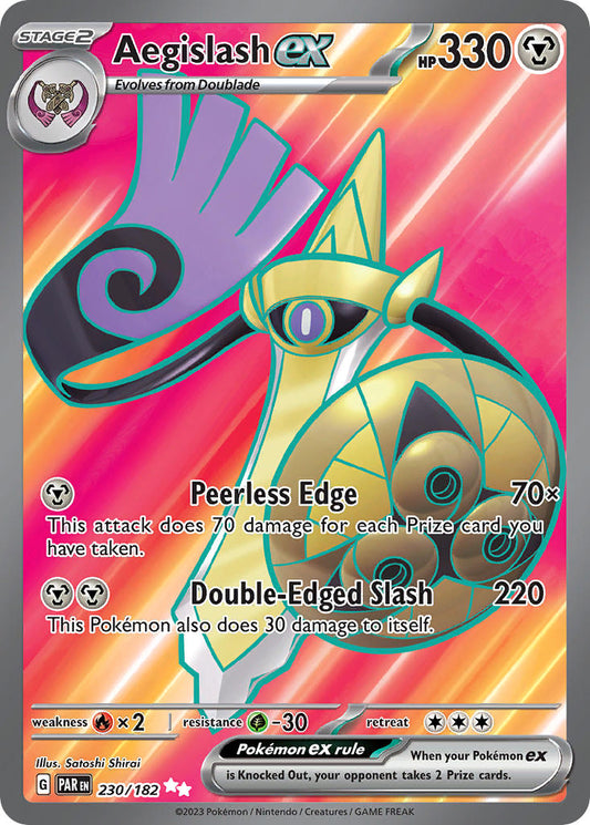 (230/182) Pokemon TCG Paradox Rift Single: Aegislash ex   Ultra Rare