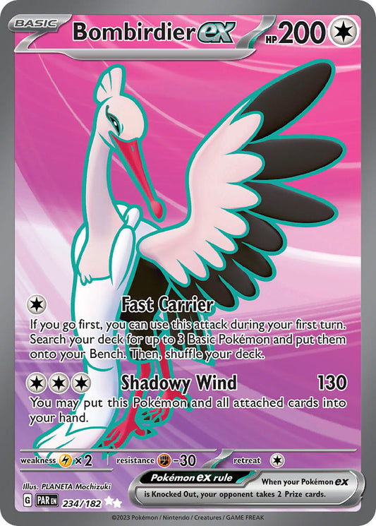 (234/182) Pokemon TCG Paradox Rift Single: Bombirdier ex   Ultra Rare