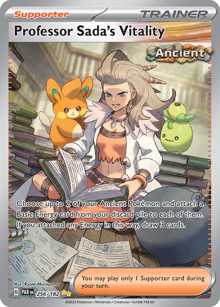 (256/182) Pokemon TCG Paradox Rift Single: Professor Sada's Vitality  Special Illustration Rare