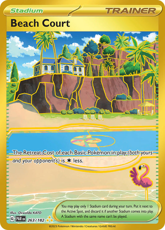 (263/182) Pokemon TCG Paradox Rift Single: Beach Court  Secret Rare