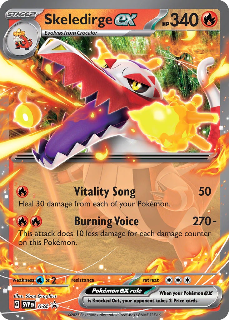 (034/ ) Pokemon TCG SV Black Star Promos Single: Skeledirge ex   Promo