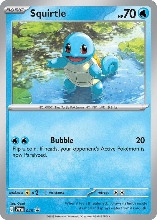 (048/ ) Pokemon TCG SV Black Star Promos Single: Squirtle   Promo