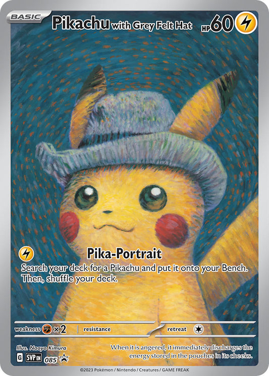 (085/ ) Pokemon TCG SV Black Star Promos Single: Pikachu with Grey Felt Hat   Promo